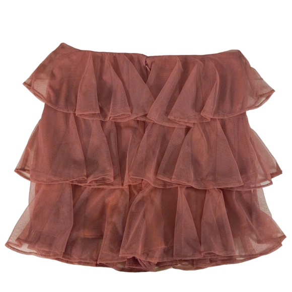 NWOT | Asos Design Women's Pink Tulle Tiered Ruffle Skort | US 8 / UK 12 - Picture 4 of 8
